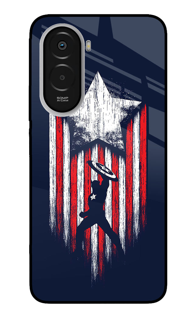 Captain America Marvel Art Poco M7 Plus 5G Metal Case Back Cover by Casekaro