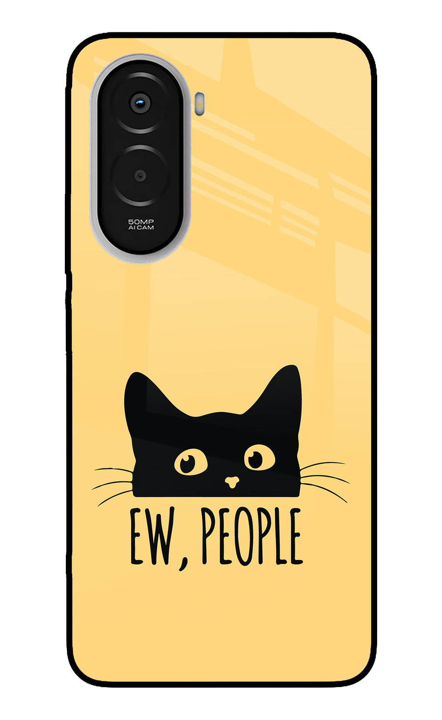 Ew People Catitude Poco M7 Plus 5G Back Cover, Metal case