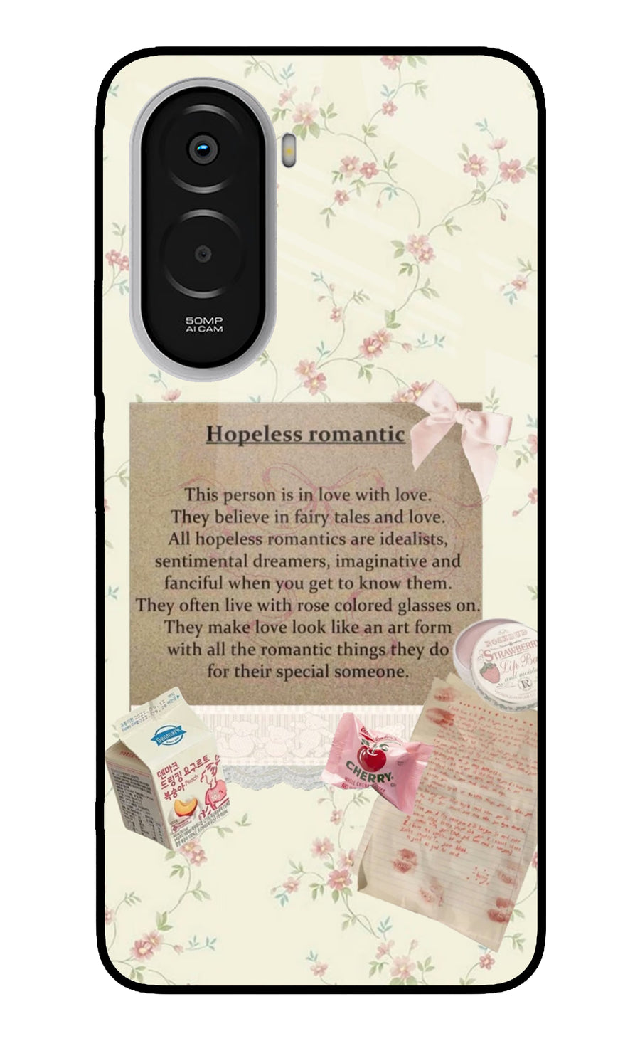 Hopeless Romantic Poco M7 Plus 5G Back Cover, Metal case