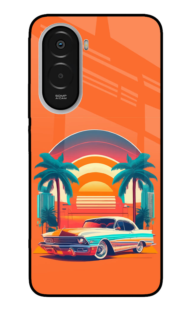 Palm Drive 80s Poco M7 Plus 5G Metal Case Back Cover by Casekaro