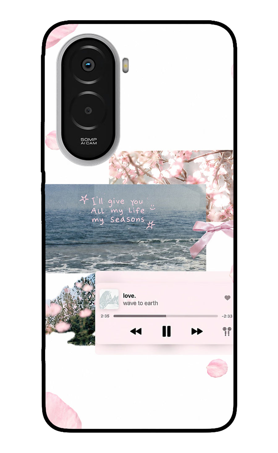 Wave to earth Poco M7 Plus 5G Back Cover, Metal case