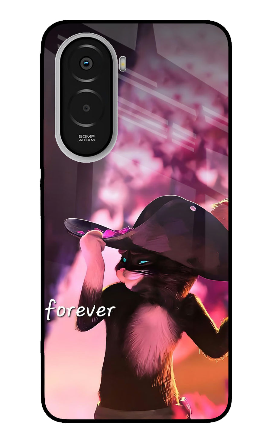 Forever Cat Poco M7 Plus 5G Back Cover, Metal case