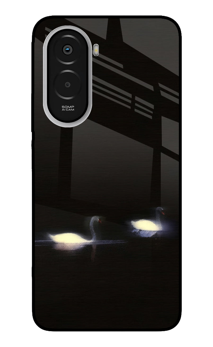 Silent Swans Poco M7 Plus 5G Back Cover, Metal case