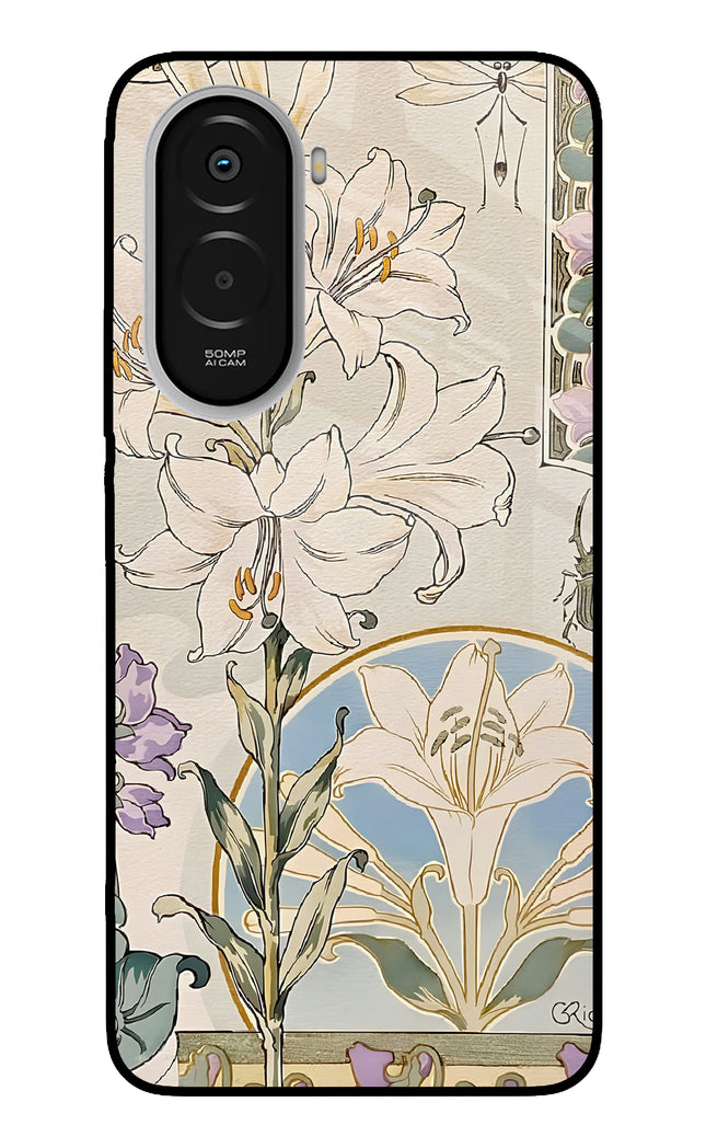 White Lily Poco M7 Plus 5G Metal Case Back Cover by Casekaro