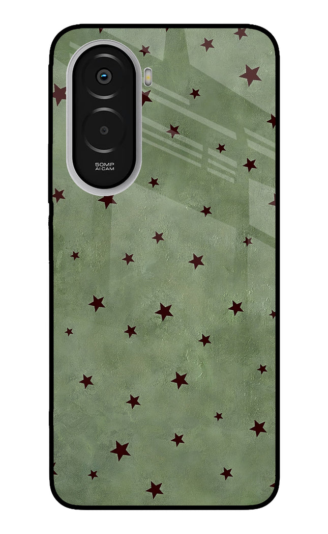 Green Stars Poco M7 Plus 5G Metal Case Back Cover by Casekaro