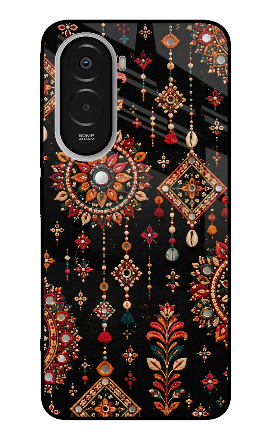 Boho Noir Poco M7 Plus 5G Back Cover, Metal case