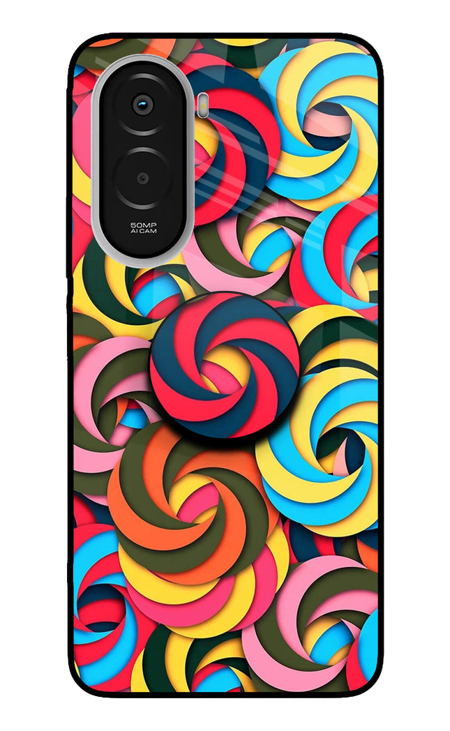 Spiral Pattern Poco M7 Plus 5G Pop Case by Casekaro