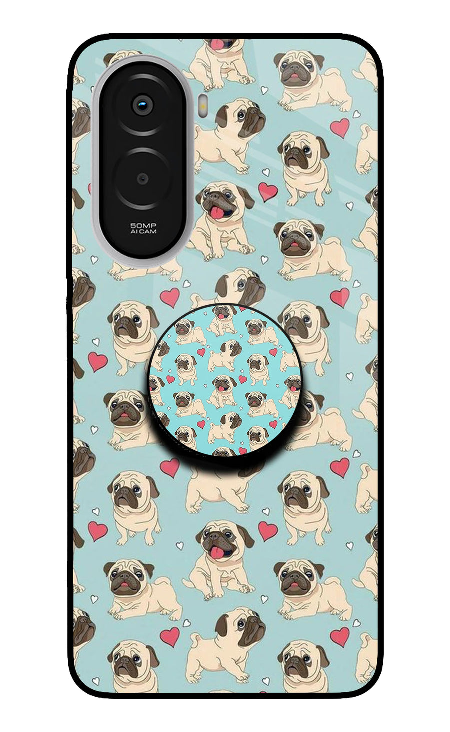 Pug Dog Poco M7 Plus 5G Pop Case, Metal case