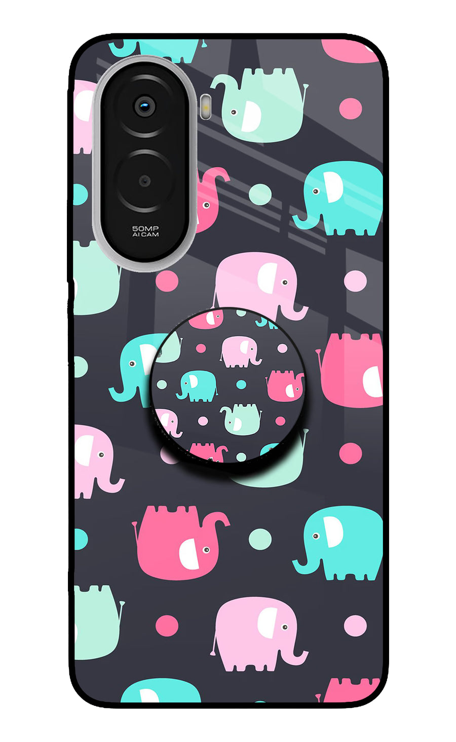 Baby Elephants Poco M7 Plus 5G Pop Case, Metal case