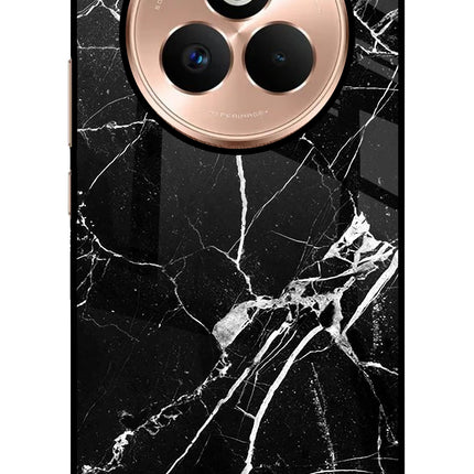 Black Marble Pattern Realme P3 Pro 5G Metal Case Back Cover by Casekaro