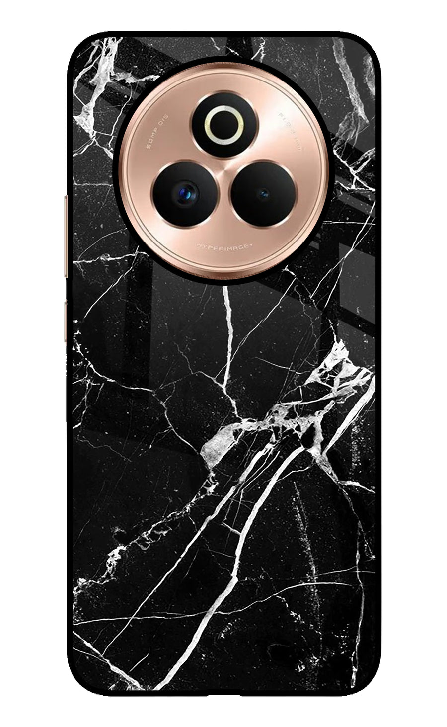 Black Marble Pattern Realme P3 Pro 5G Back Cover, Metal case