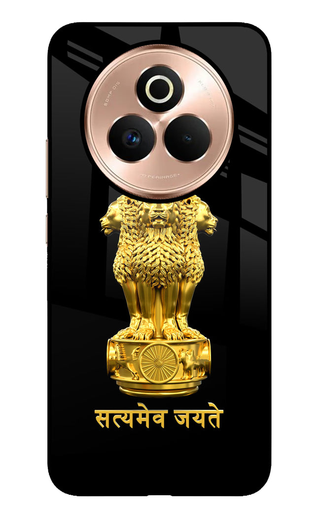 Satyamev Jayate Golden Realme P3 Pro 5G Metal Case Back Cover by Casekaro