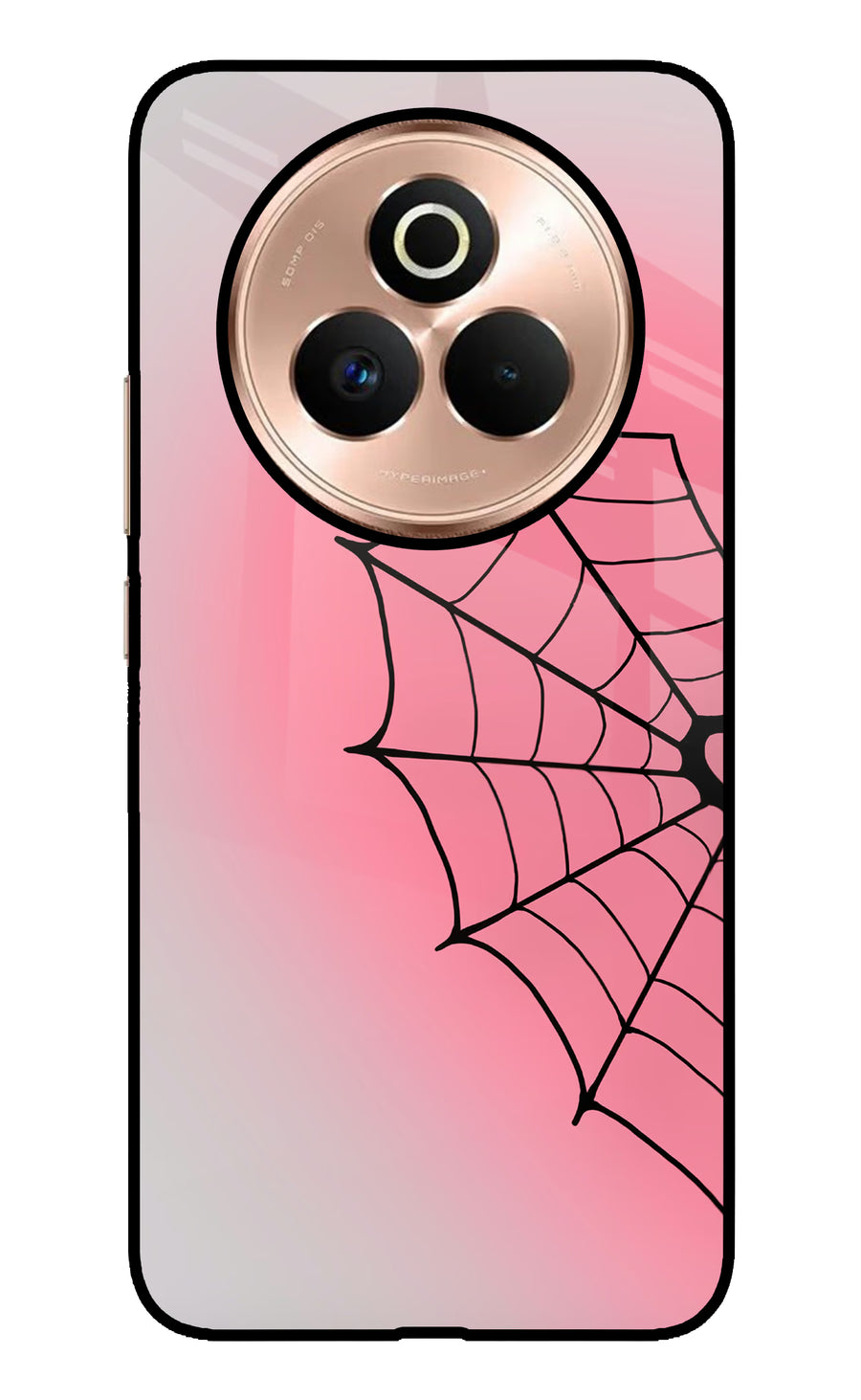 Pink Web Realme P3 Pro 5G Back Cover, Metal case