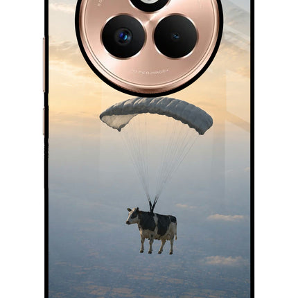 Skydiving Cow Realme P3 Pro 5G Metal Case Back Cover by Casekaro