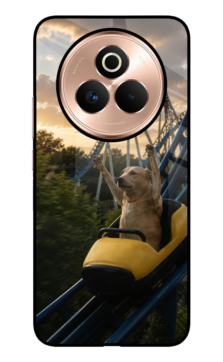 Rollercoaster Dog Realme P3 Pro 5G Back Cover, Metal case