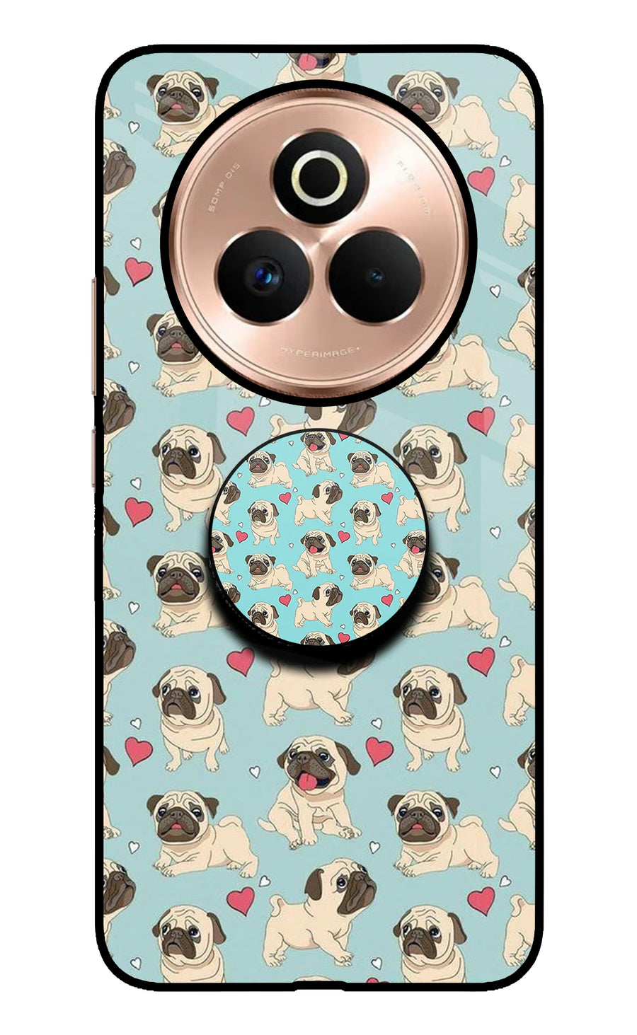 Pug Dog Realme P3 Pro 5G Pop Case, Metal case