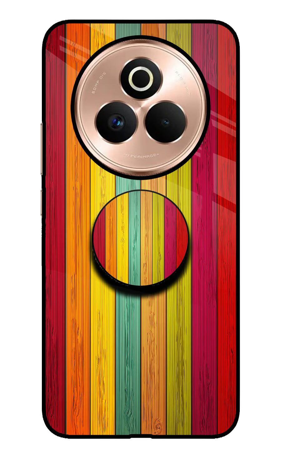 Multicolor Wooden Realme P3 Pro 5G Pop Case, Metal case