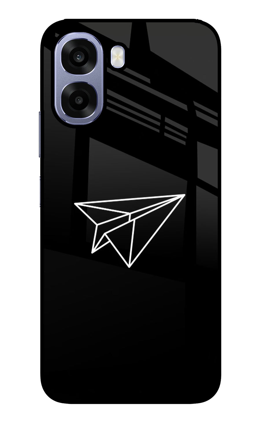 Paper Plane White Oppo A6 5G Back Cover, Metal case
