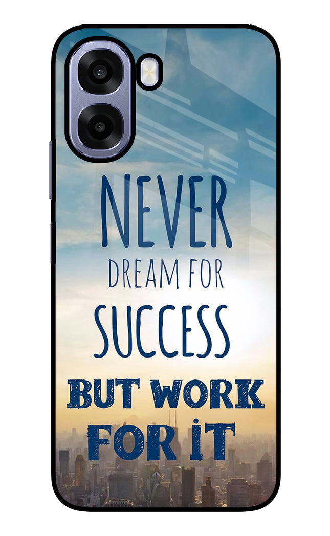Never Dream For Success But Work For It Oppo A6 5G Metal Case Back Cover by Casekaro