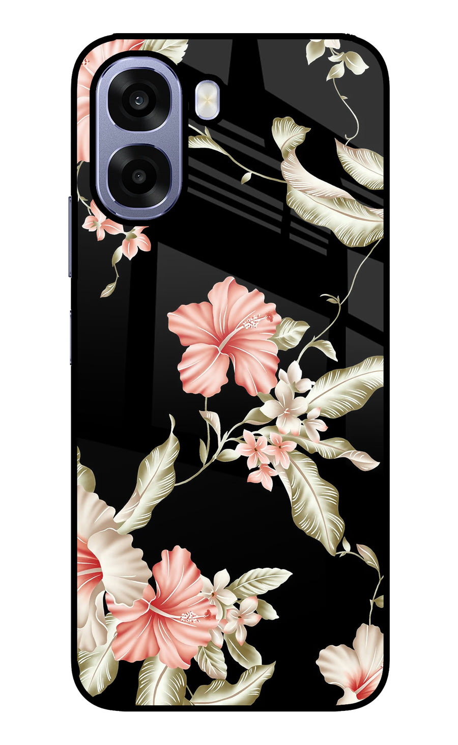 Flowers Oppo A6 5G Back Cover, Metal case