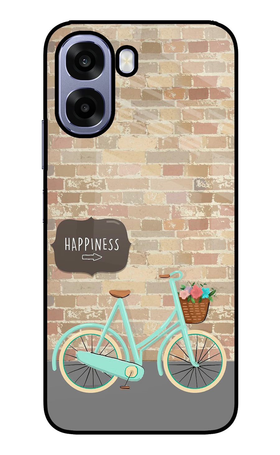 Happiness Artwork Oppo A6 5G Back Cover, Metal case