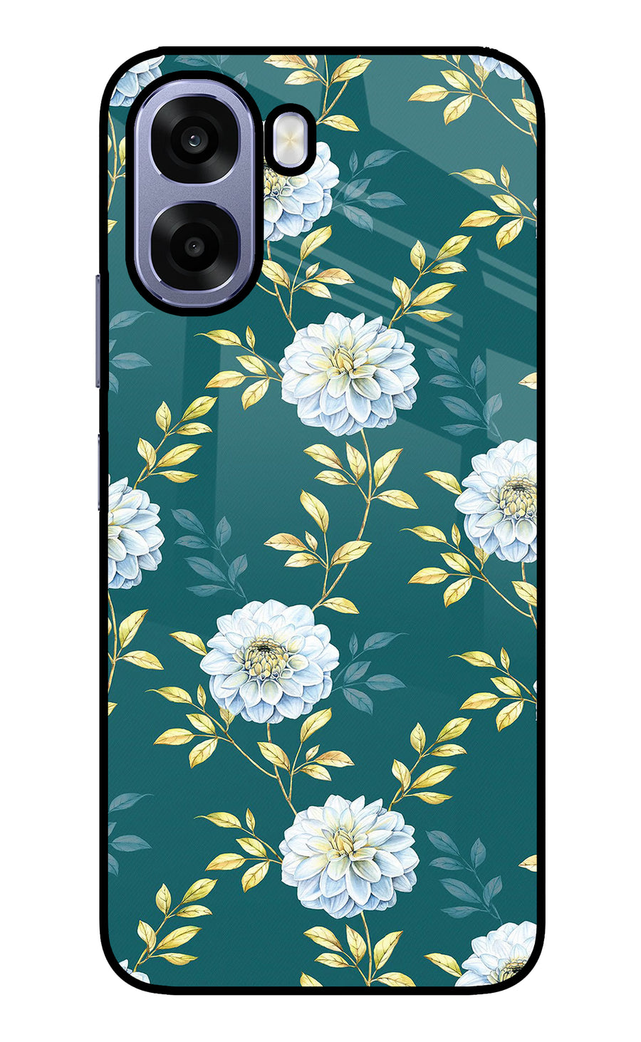 Flowers Oppo A6 5G Back Cover, Metal case