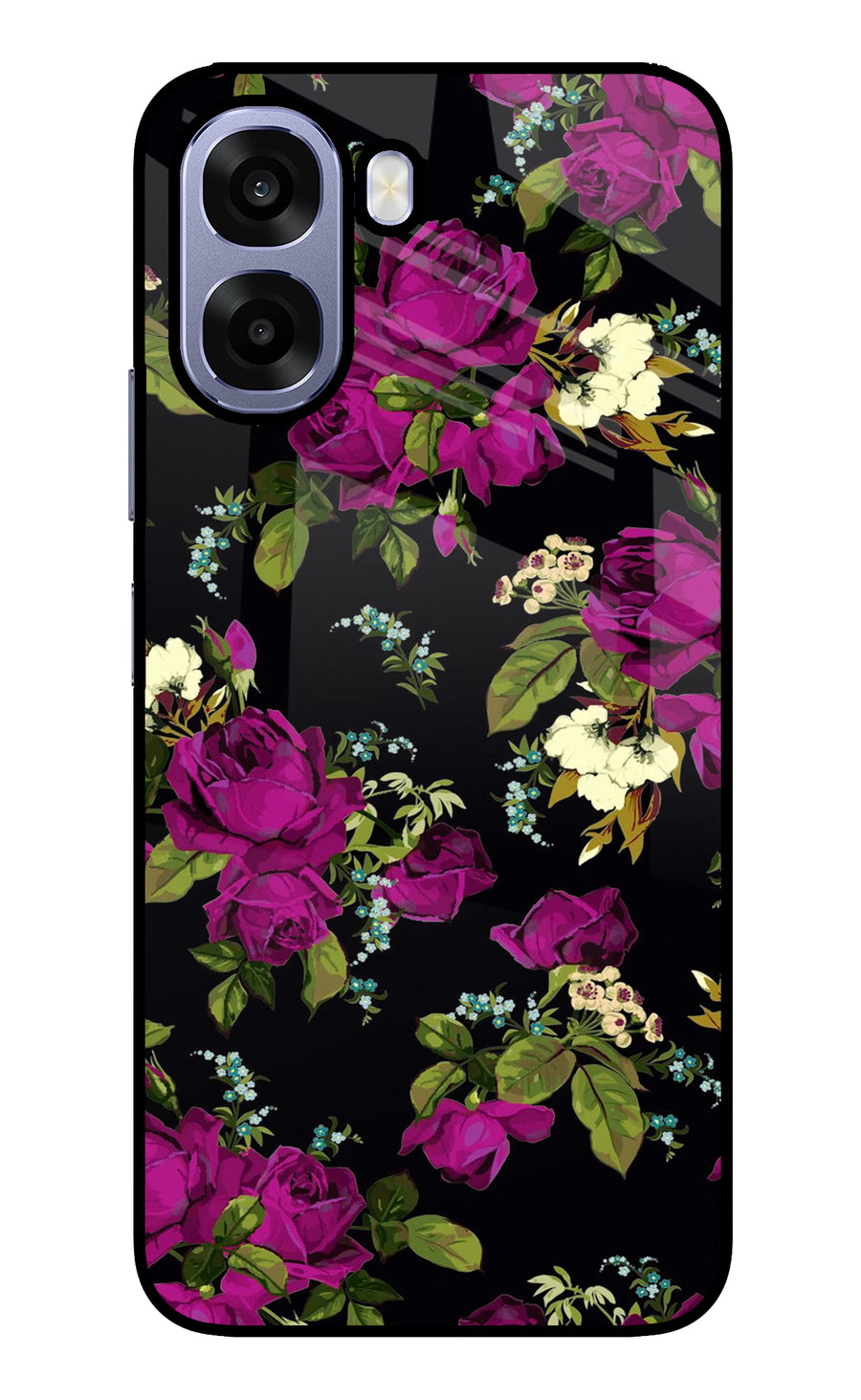 Flowers Oppo A6 5G Back Cover, Metal case