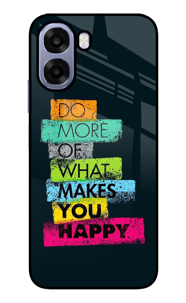 Do More Of What Makes You Happy Oppo A6 5G Metal Case Back Cover by Casekaro