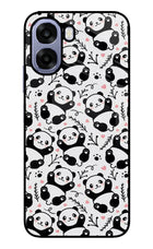 Cute Panda Oppo A6 5G Metal Case Back Cover by Casekaro