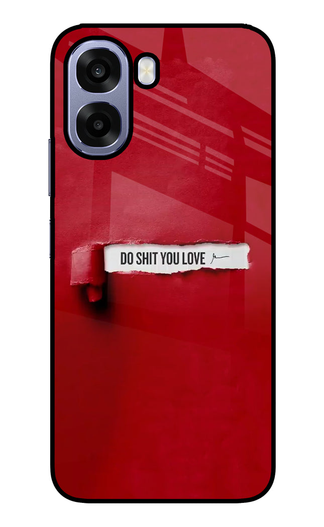 Do Shit You Love Oppo A6 5G Metal Case Back Cover by Casekaro