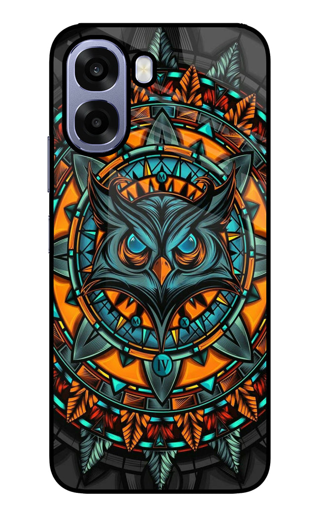 Angry Owl Art Oppo A6 5G Metal Case Back Cover by Casekaro