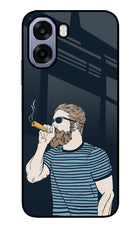 Smoking Oppo A6 5G Metal Case Back Cover by Casekaro