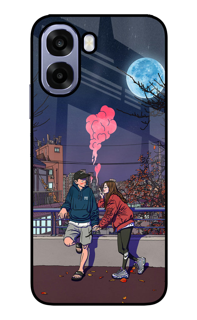 Chilling Couple Oppo A6 5G Metal Case Back Cover by Casekaro