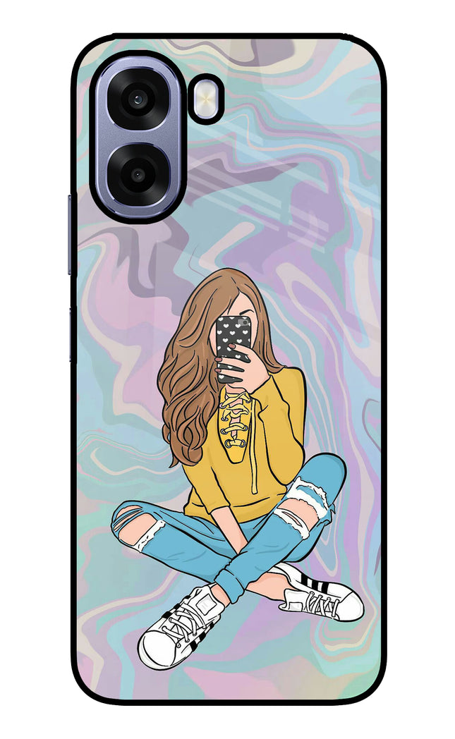 Selfie Girl Oppo A6 5G Metal Case Back Cover by Casekaro
