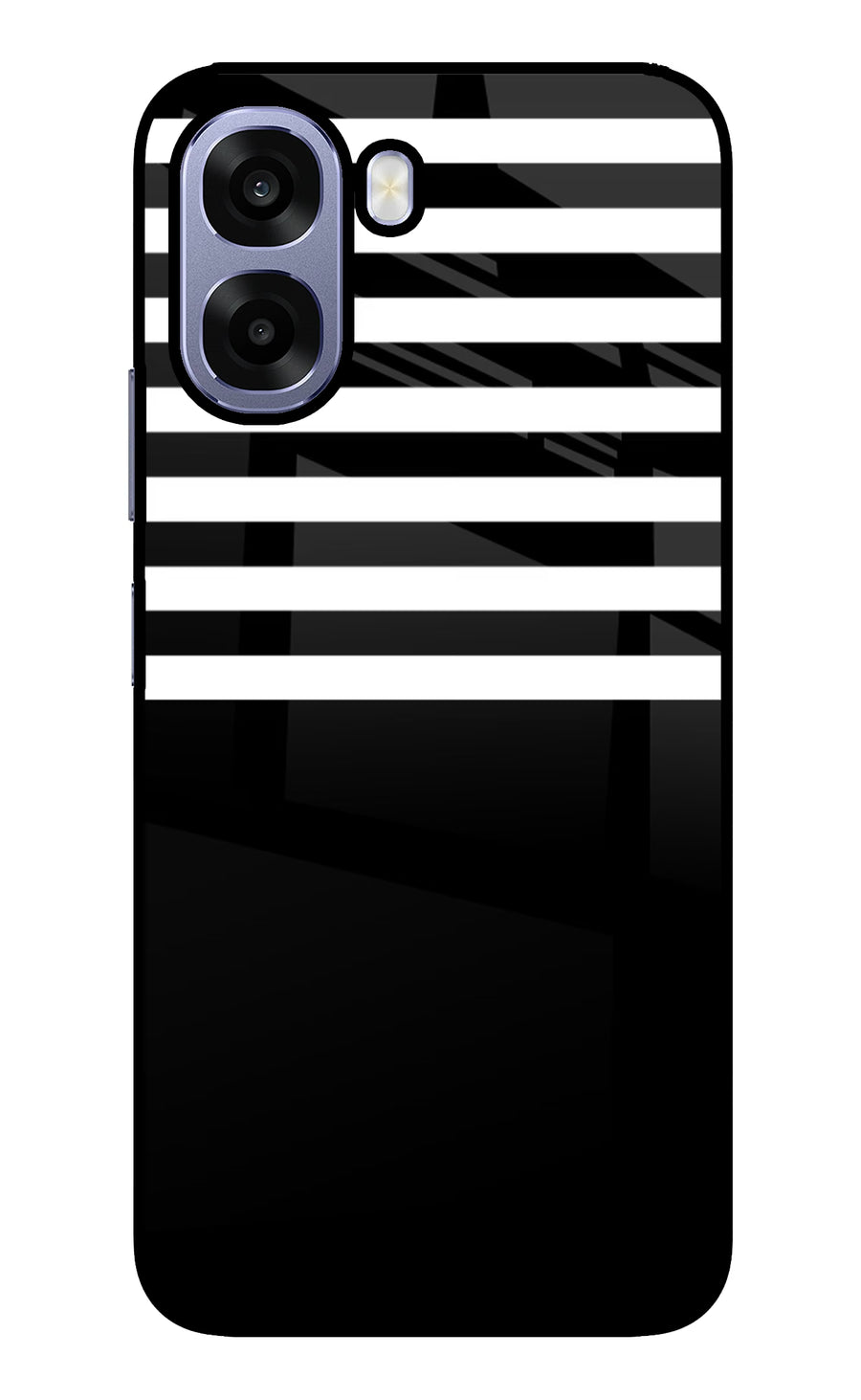 Black and White Print Oppo A6 5G Back Cover, Metal case