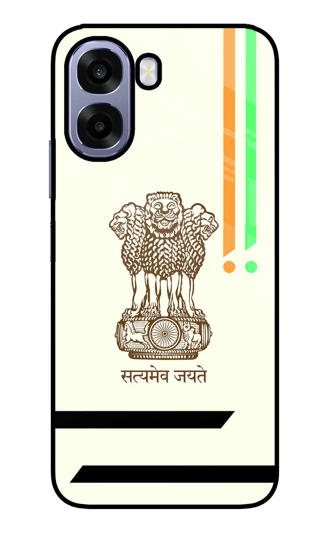Satyamev Jayate Brown Logo Oppo A6 5G Metal Case Back Cover by Casekaro