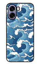 Blue Waves Oppo A6 5G Metal Case Back Cover by Casekaro