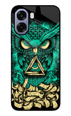 Green Owl Oppo A6 5G Metal Case Back Cover by Casekaro
