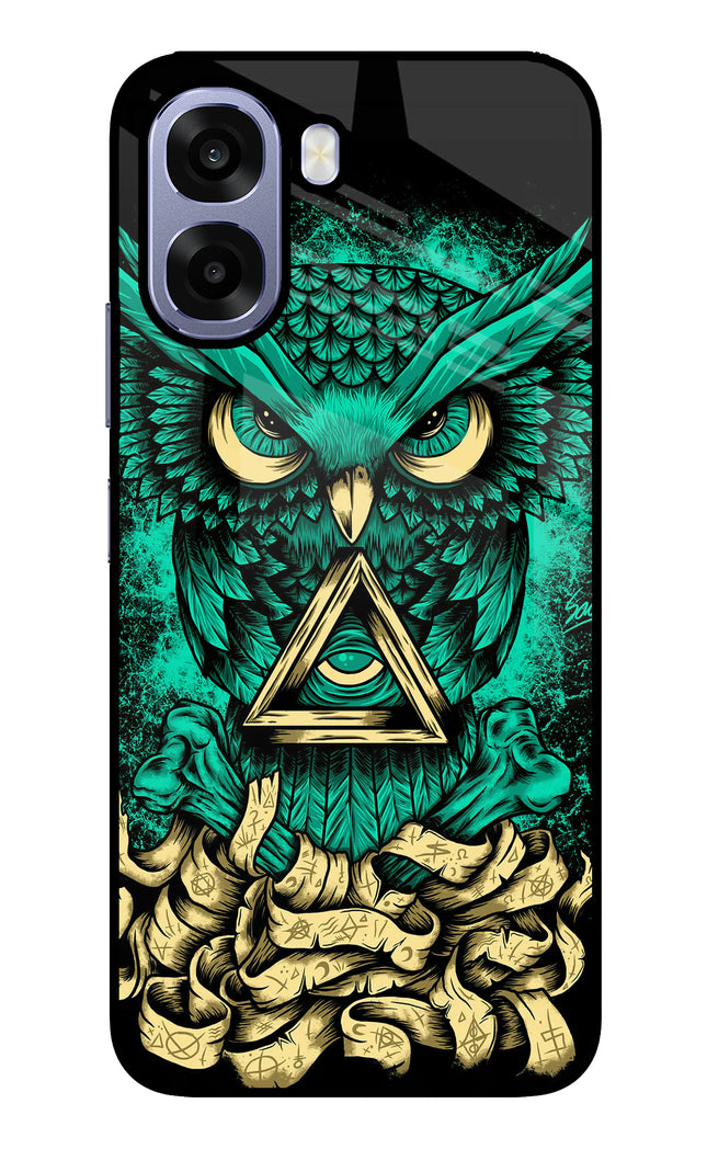 Green Owl Oppo A6 5G Metal Case Back Cover by Casekaro