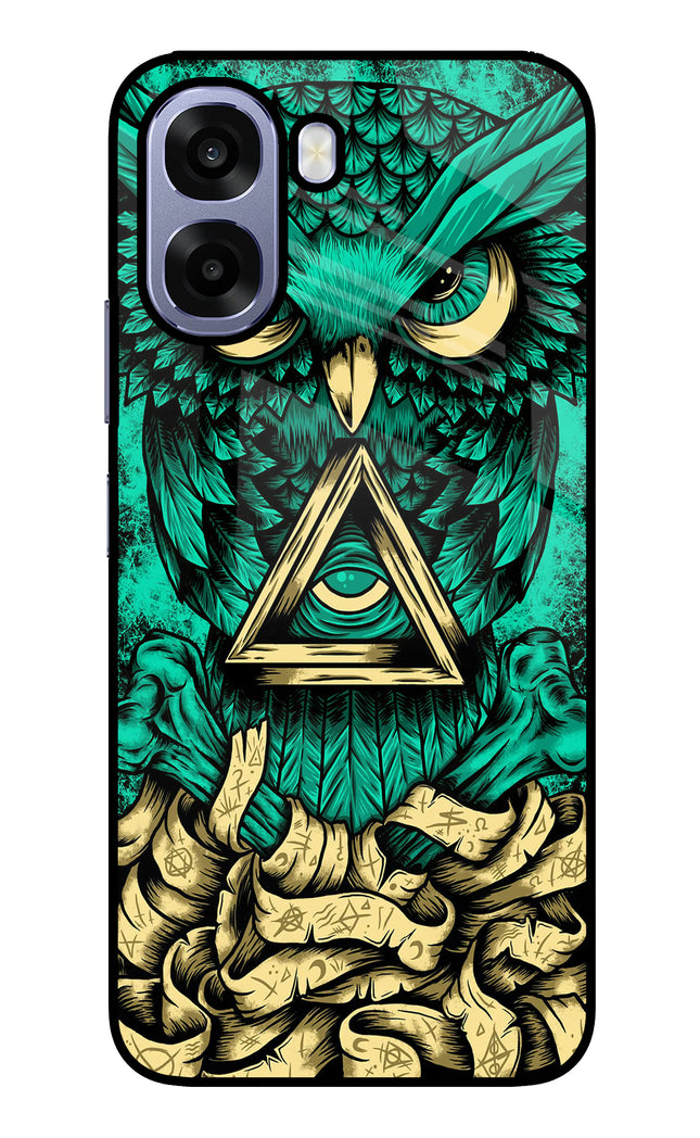Green Owl Oppo A6 5G Metal Case Back Cover by Casekaro