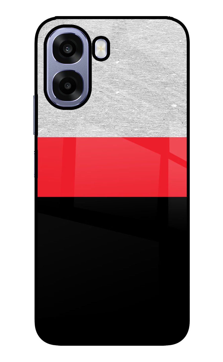 Tri Color Pattern Oppo A6 5G Back Cover, Metal case