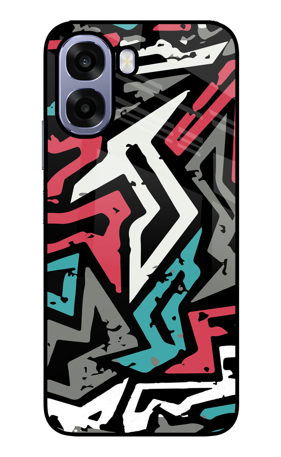 Geometric Graffiti Oppo A6 5G Back Cover, Metal case