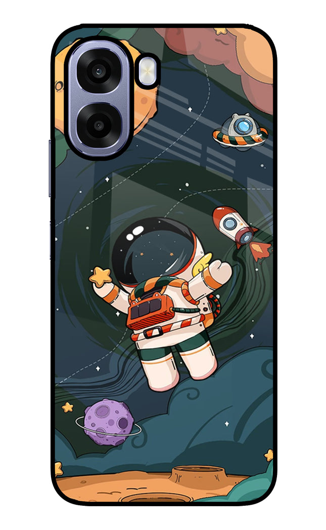 Cartoon Astronaut Oppo A6 5G Metal Case Back Cover by Casekaro
