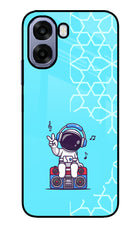 Cute Astronaut Chilling Oppo A6 5G Metal Case Back Cover by Casekaro