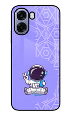 Cute Astronaut Chilling Oppo A6 5G Metal Case Back Cover by Casekaro