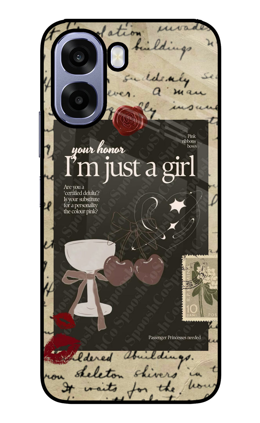 I am just a girl Oppo A6 5G Back Cover, Metal case