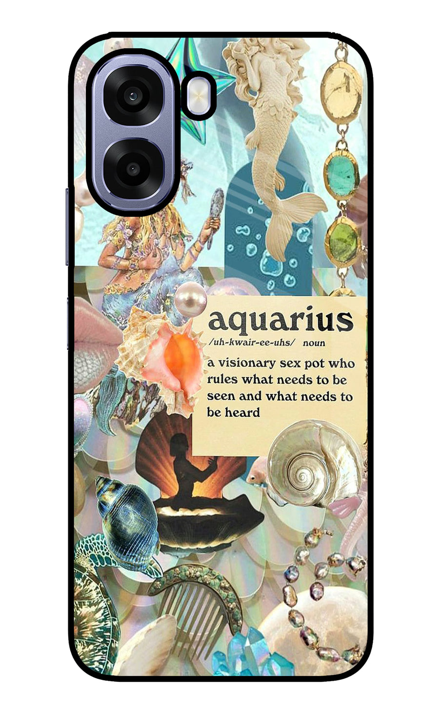 Aquarius Zodiac Oppo A6 5G Back Cover, Metal case