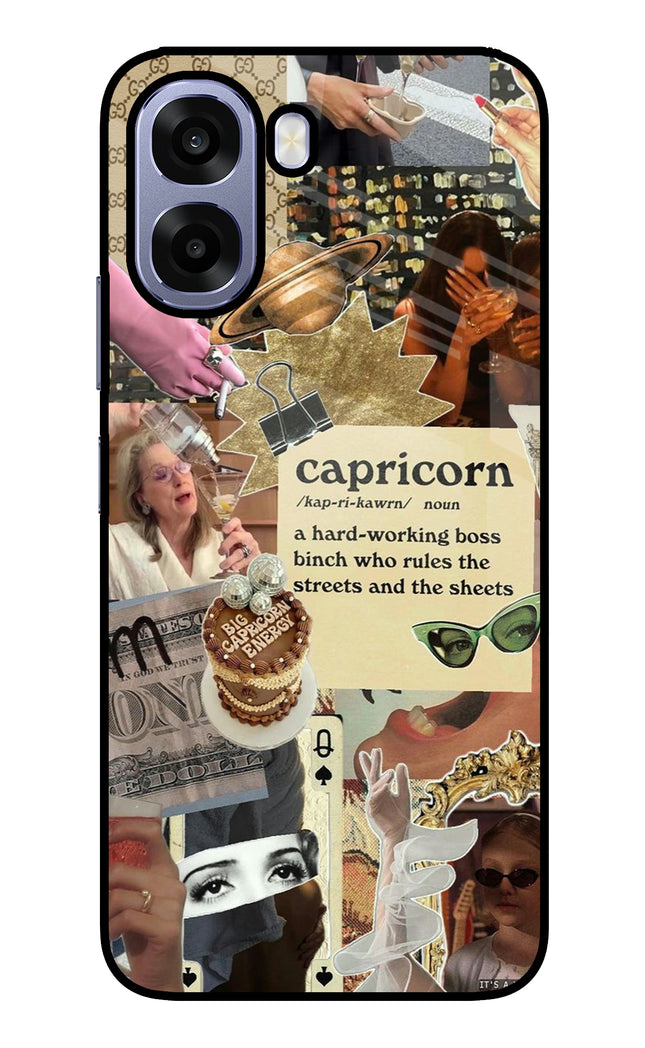 Capricorn Zodiac Oppo A6 5G Metal Case Back Cover by Casekaro