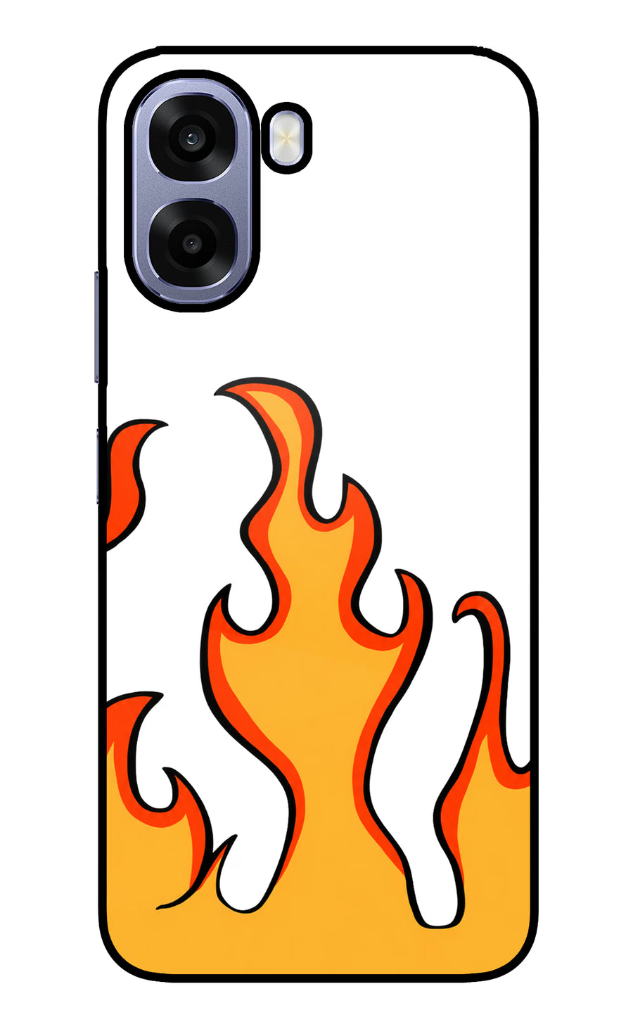 Fired Up – White Oppo A6 5G Back Cover, Metal case