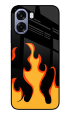 Fired Up – Black Oppo A6 5G Metal Case Back Cover by Casekaro